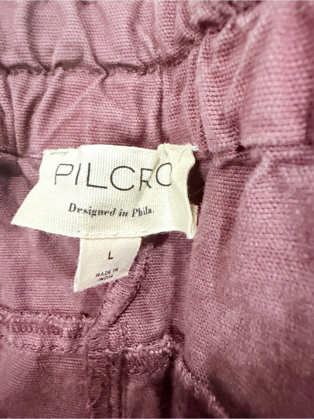 Anthropologie Wide-Leg Floral Embroidered Pants burgundy - Picture 9 of 10